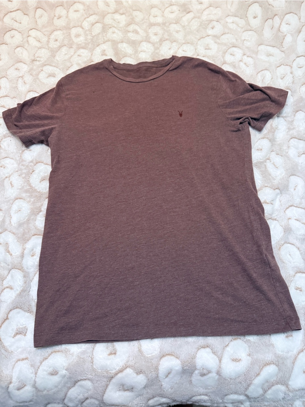 AllSaints Men's Short Sleeve T‑Shirt in Heather Brown
